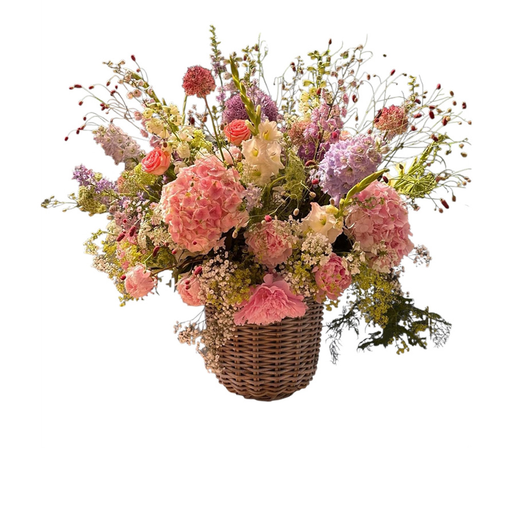 Blz. 15 Rond Afscheidsboeket in pot mand of vaas