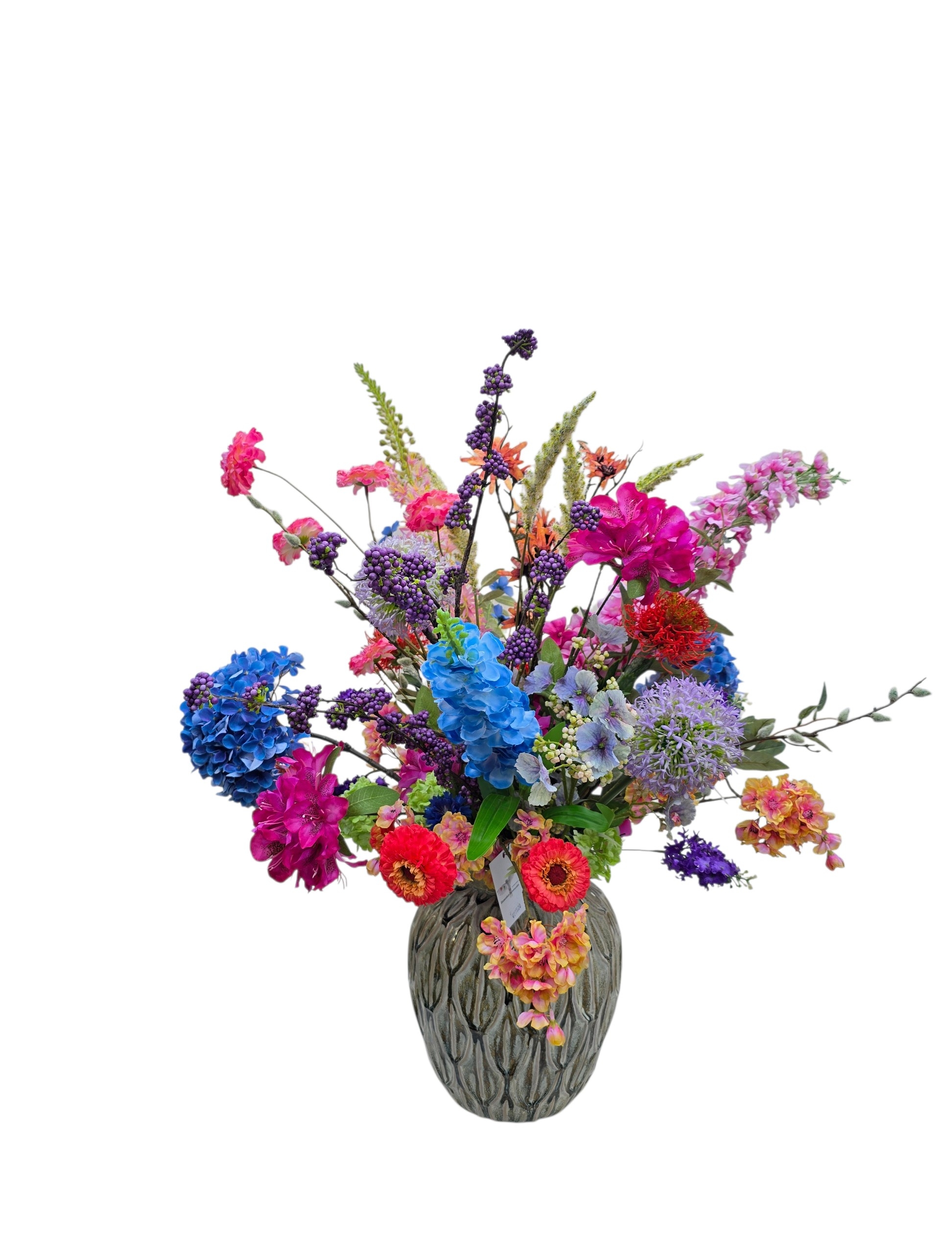 kleurrijk kunstbloemen bloemstuk